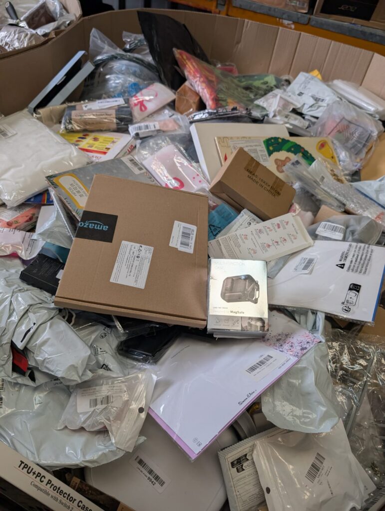 Unmanifested Amazon surplus stock ready for reselling on Facebook, eBay, and Whatnot