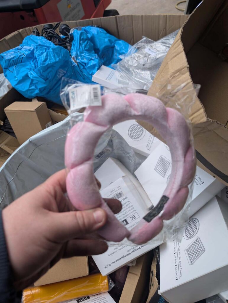 Assorted low cost merchandise from Amazon clearance pallet boxes for TikTok, eBay, and Whatnot sellers