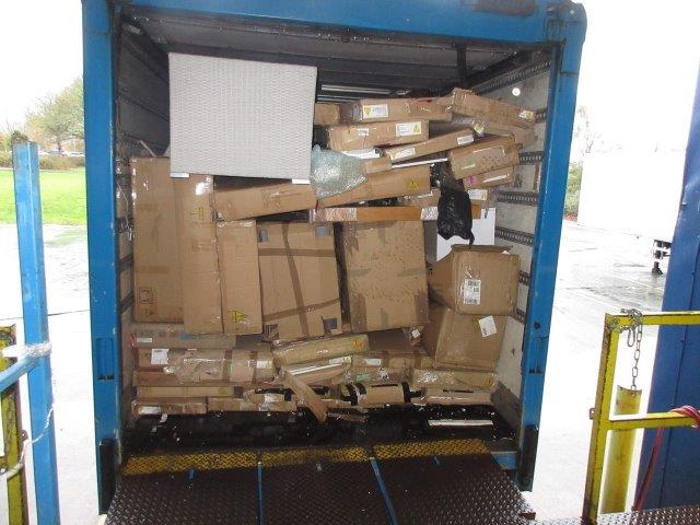 Fresh flatpack furniture returns loaded in truck trailer